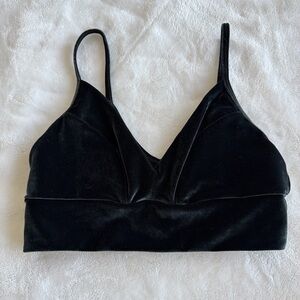Chic Black Velvet Bralette
